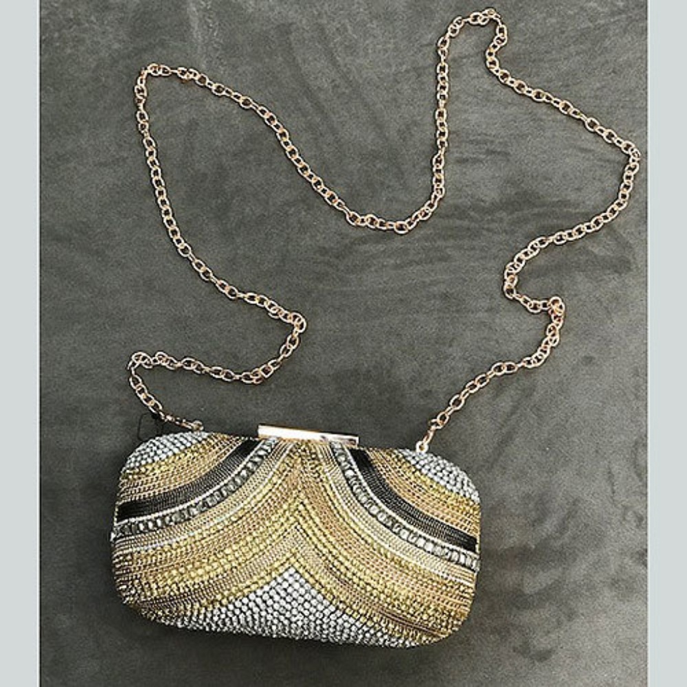 Sondra Roberts "Dripping In Jewels" Crystal Clutch